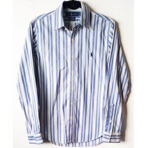 Polo Slim Fit Performance Button Down Shirt S Blue Pink Yellow Green Untucked